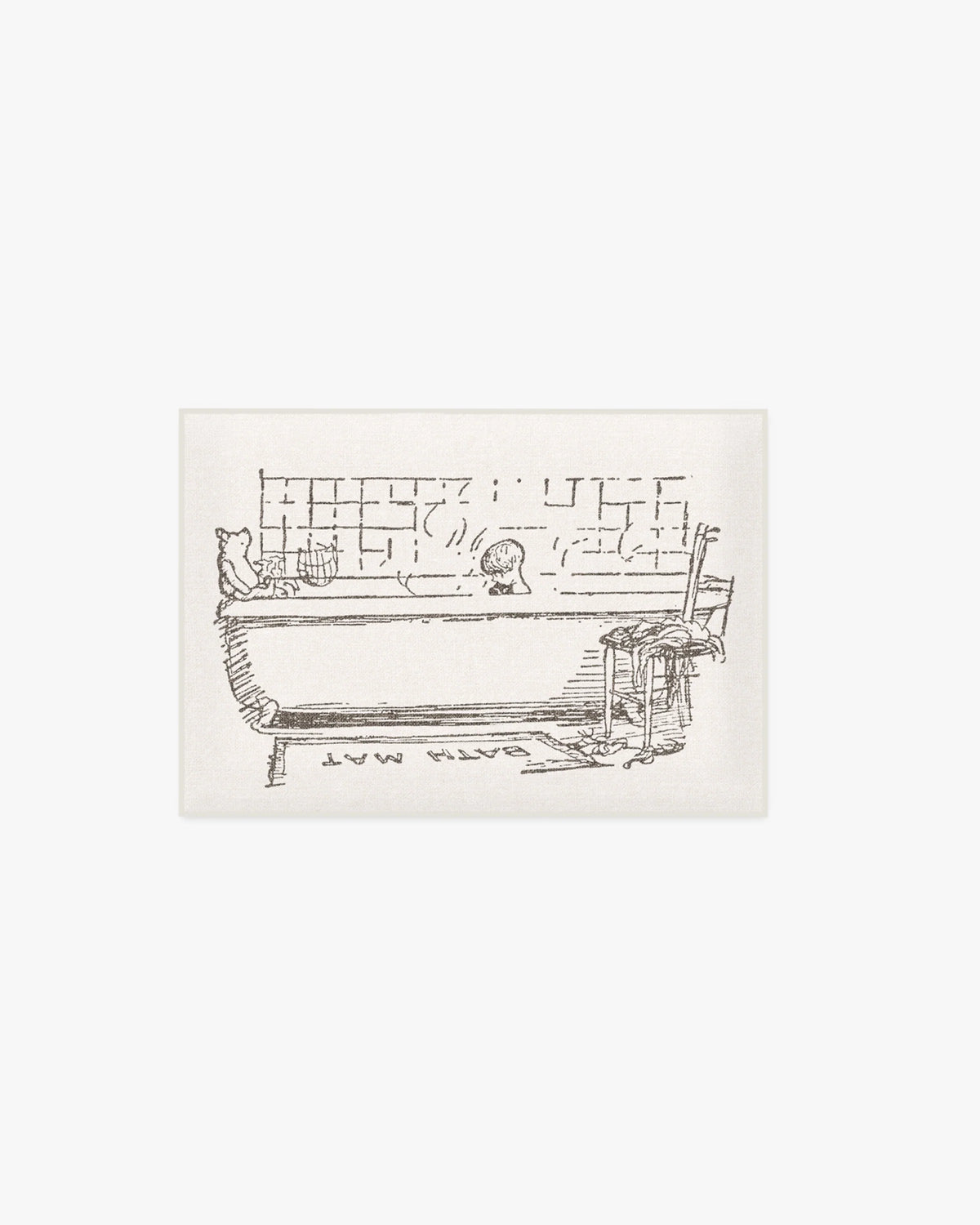Bath Time Ivory & Charcoal Bath Mat