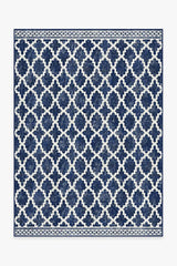 Cleo Trellis Royal Blue Outdoor Rug