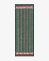 Fruit Stripe Spruce Green Flatwoven Rug by Morris & Co.