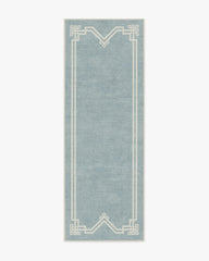 Chrysler Border Chambray Blue Rug by The Hiltons