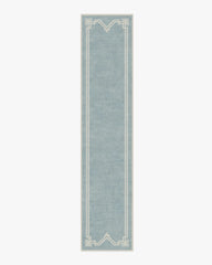Chrysler Border Chambray Blue Rug by The Hiltons