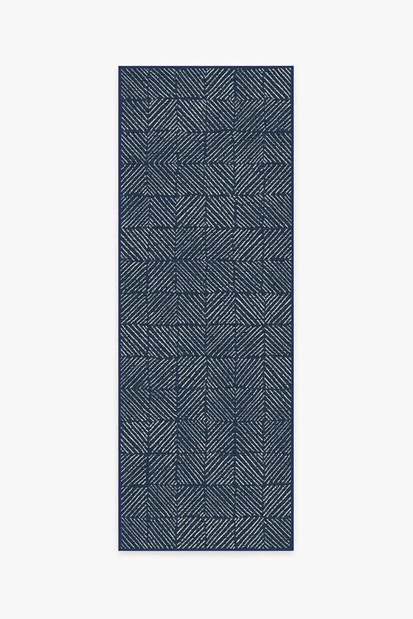 Parquet Navy Outdoor Rug