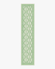 Ava Ikat Green Flatwoven Rug by Mrs. Alice