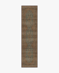 Rowan Teal Blue & Copper Flatwoven Rug