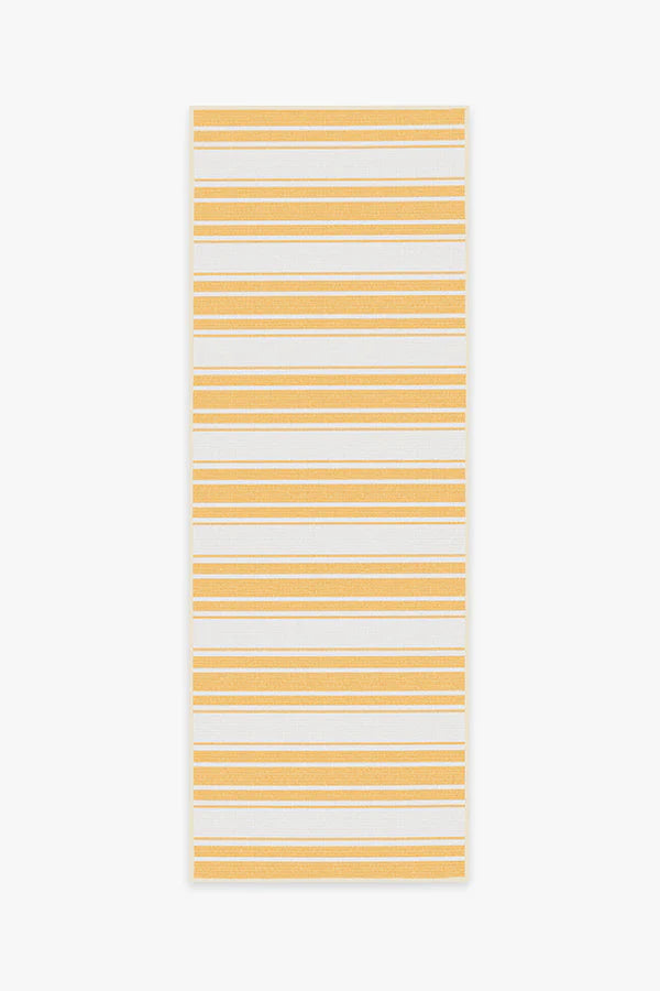 Marina Stripe Yellow Outdoor Rug