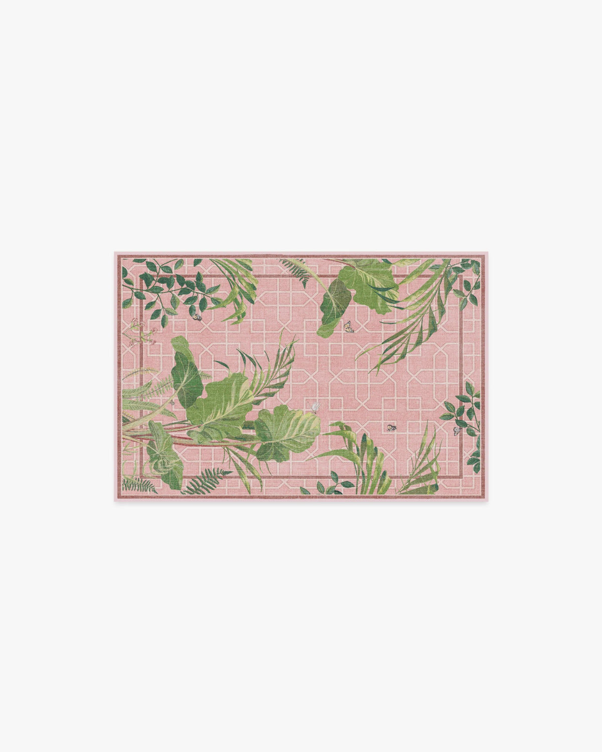 Palm House Rose Flatwoven Rug by Sanderson