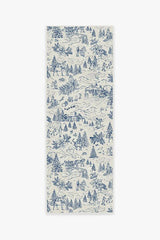 Winter Toile Blue Rug