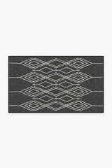 Gemma Lattice Black Outdoor Rug