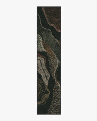 Adorned Black Multicolor Rug by Malene Barnett