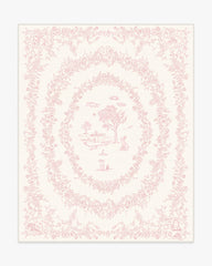 Bashful Bunny Toile Pink Rug