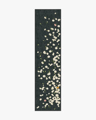 Fluttering Carnations Charcoal & Ivory Flatwoven Rug by The Local Project