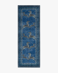 Zebras Blue Rug by Scalamandré