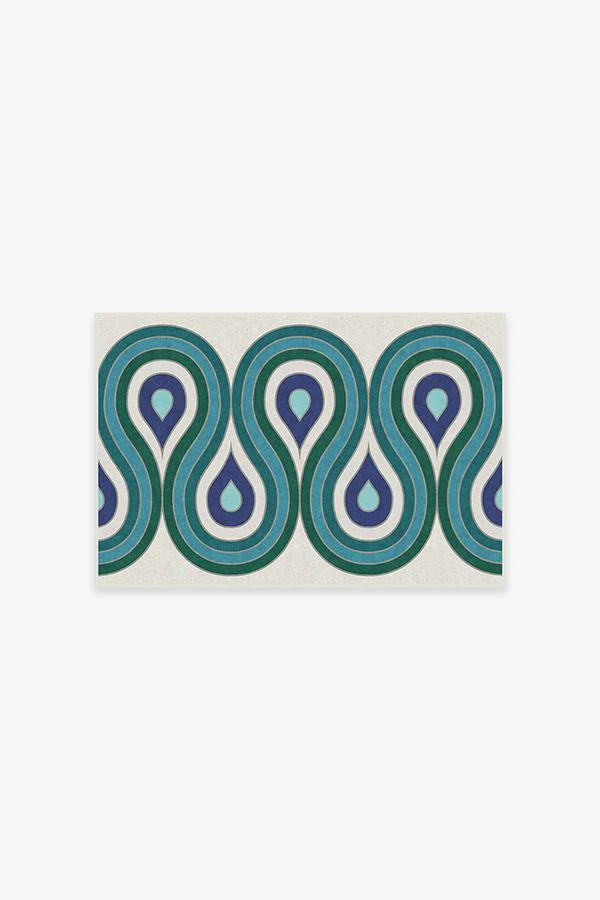 Milano Peacock Rug by Jonathan Adler