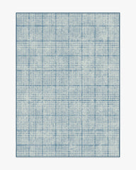 Glen Plaid Chambray & Navy Rug