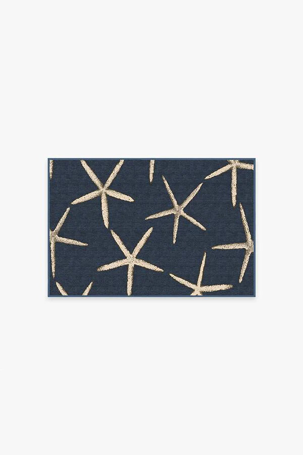 Starfish Navy Flatwoven Rug