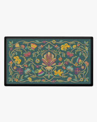Tendril Teal Large Doormat by Iris Apfel