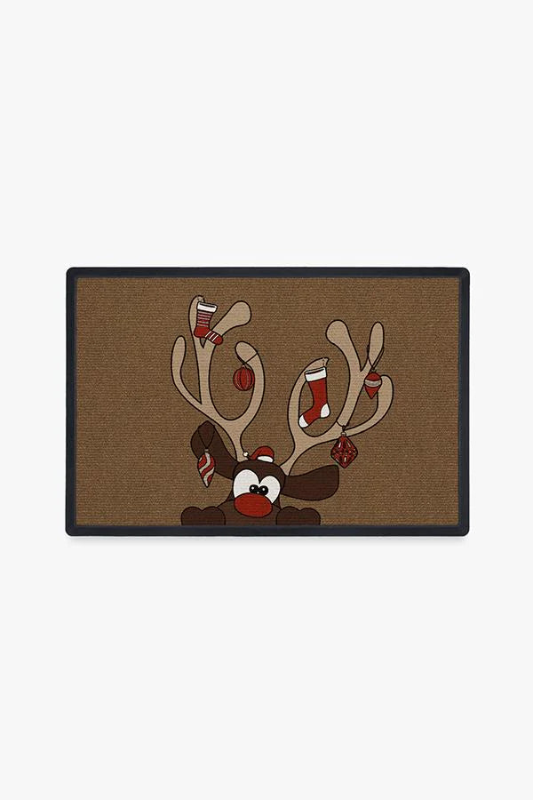 Holiday Reindeer Doormat
