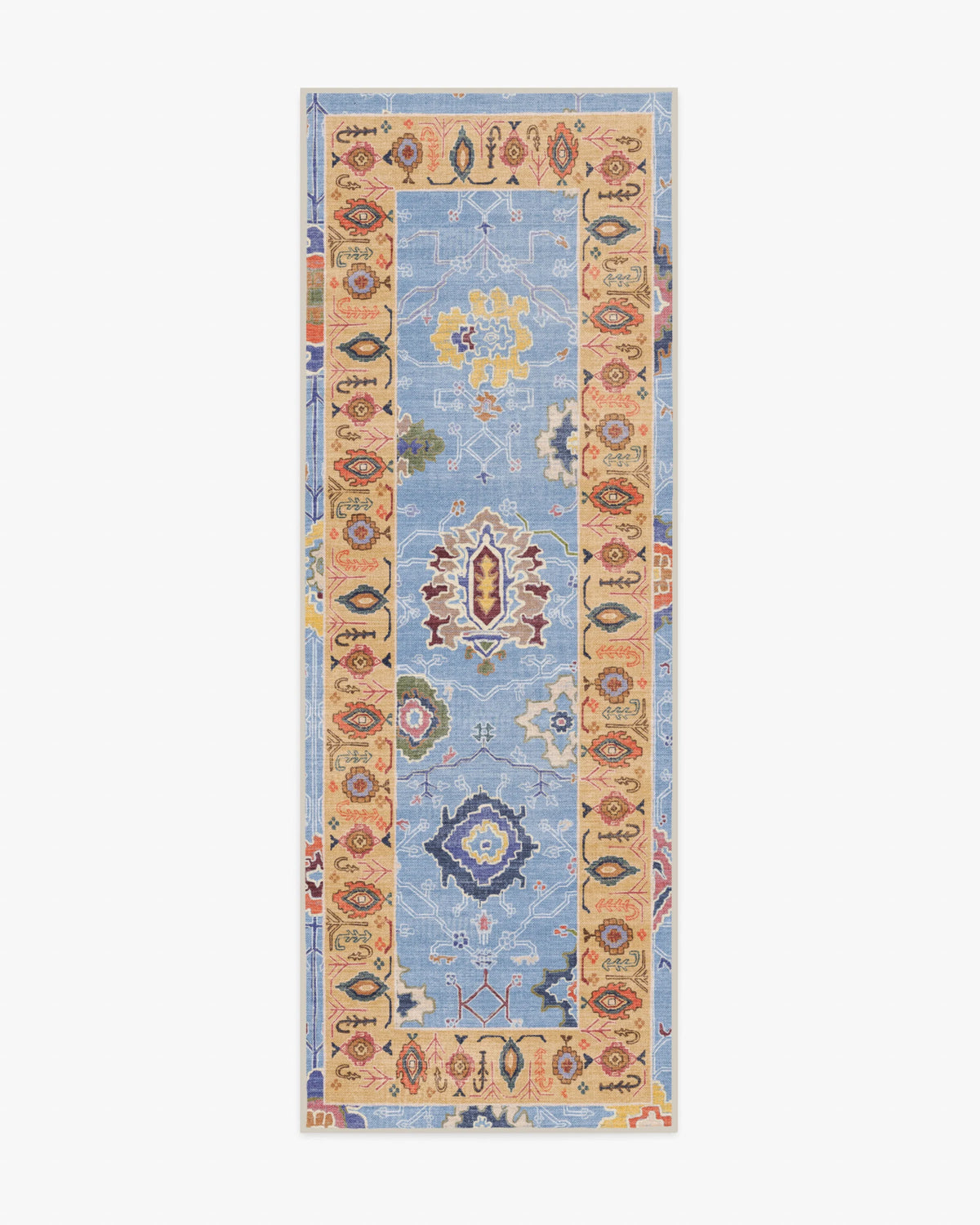 Mehr Soft Blue & Yellow Outdoor Rug