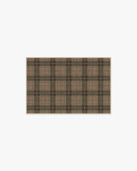 Alfie Plaid Natural & Green Flatwoven Rug