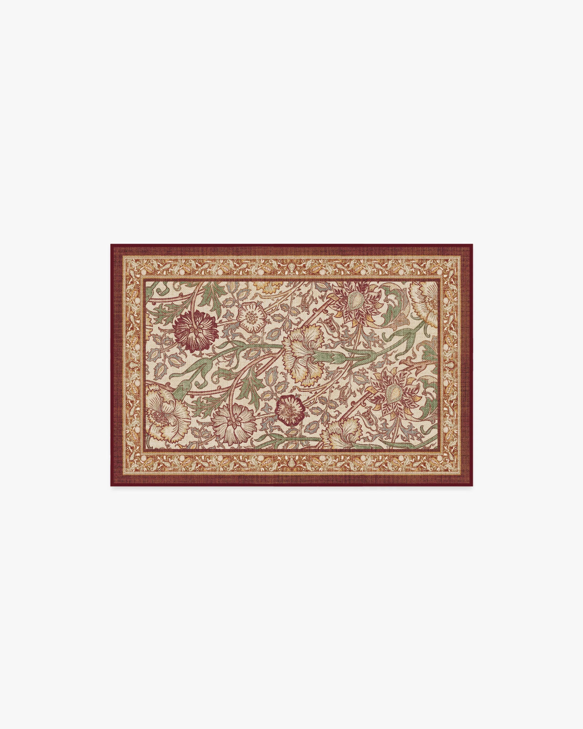 Pink & Rose Burgundy Flatwoven Rug by Morris & Co.