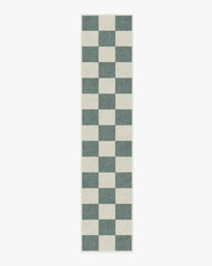 Jaque Checkered Slate Green Rug