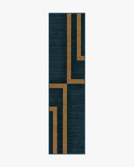 Aldo Indigo & Ochre Flatwoven Rug by The Local Project