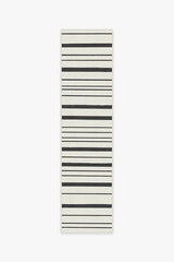 Hudson Stripe Black Flatwoven Rug