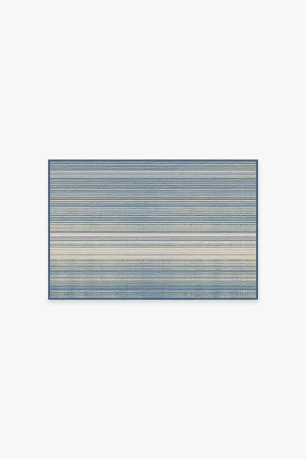 Coastal Linear Stripe Slate Rug