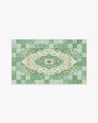 Playful Patchwork Green Rug
