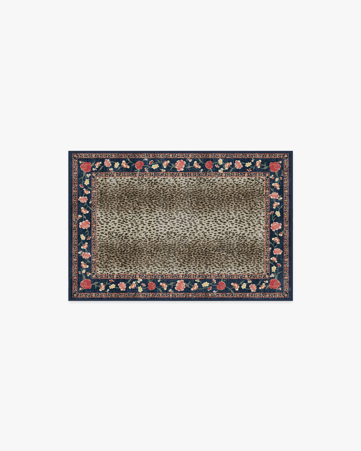 Kensington Sapphire & Brown Flatwoven Rug by RIXO