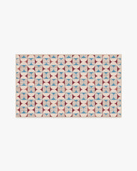 Orana Red & Light Blue Rug