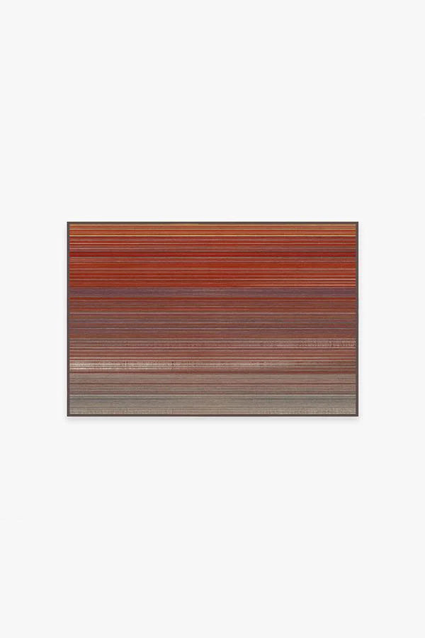 Linear Striped Multicolor Flatwoven Rug