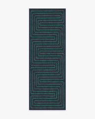 Labyrinth Navy & Teal Flatwoven Rug by Jonathan Adler