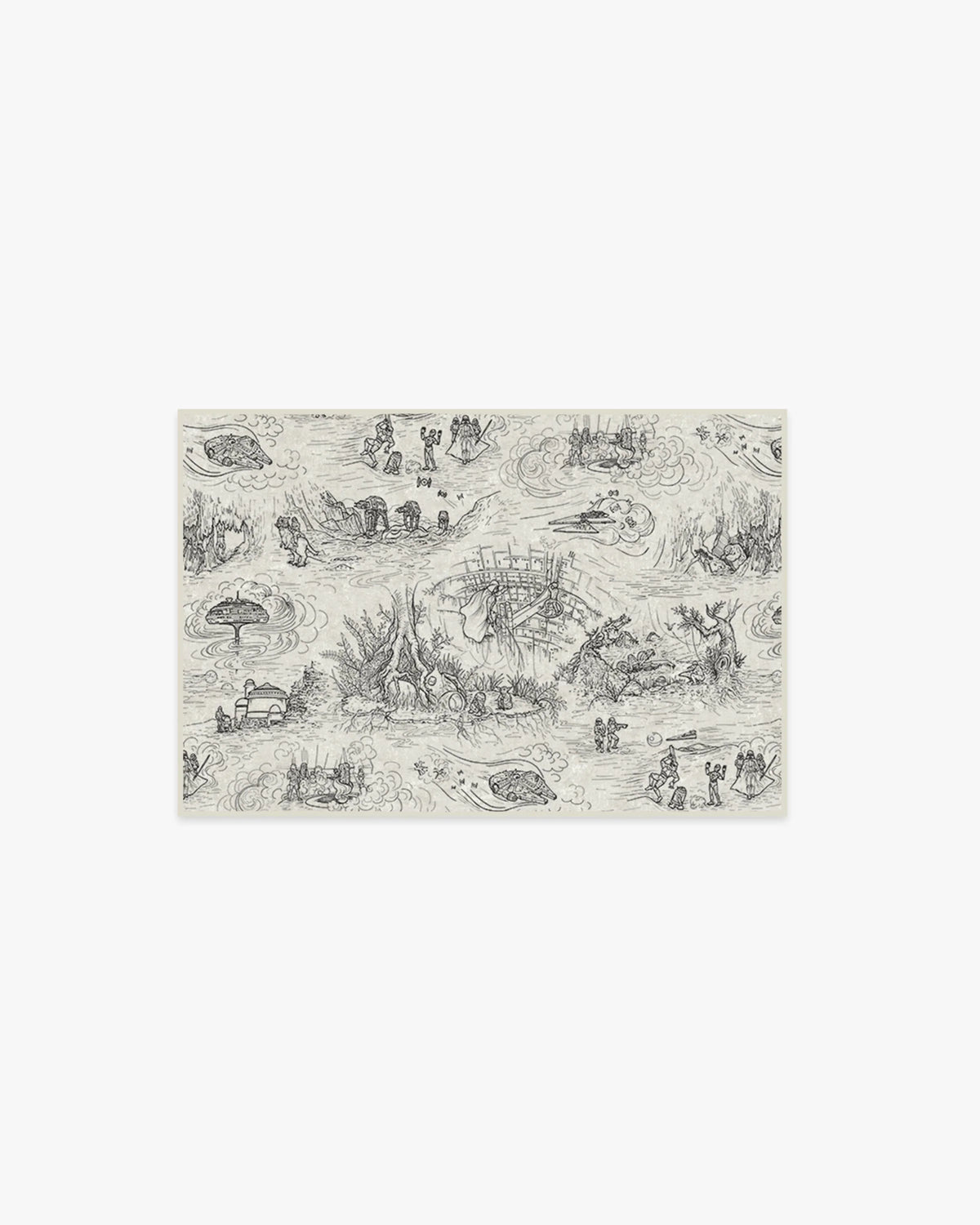 Star Wars Toile White Rug