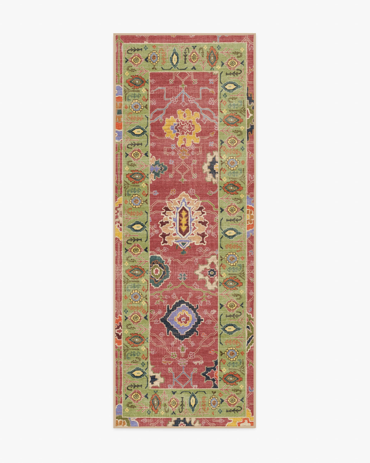 Mehr Rose & Soft Green Outdoor Rug