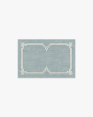 Chrysler Border Chambray Blue Rug by The Hiltons