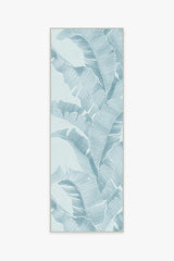 Banana Leaf Soft Blue Outdoor Rug by Gray Malin