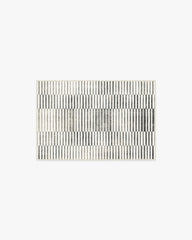 Shadow Stripe Black & Cream Flatwoven Rug