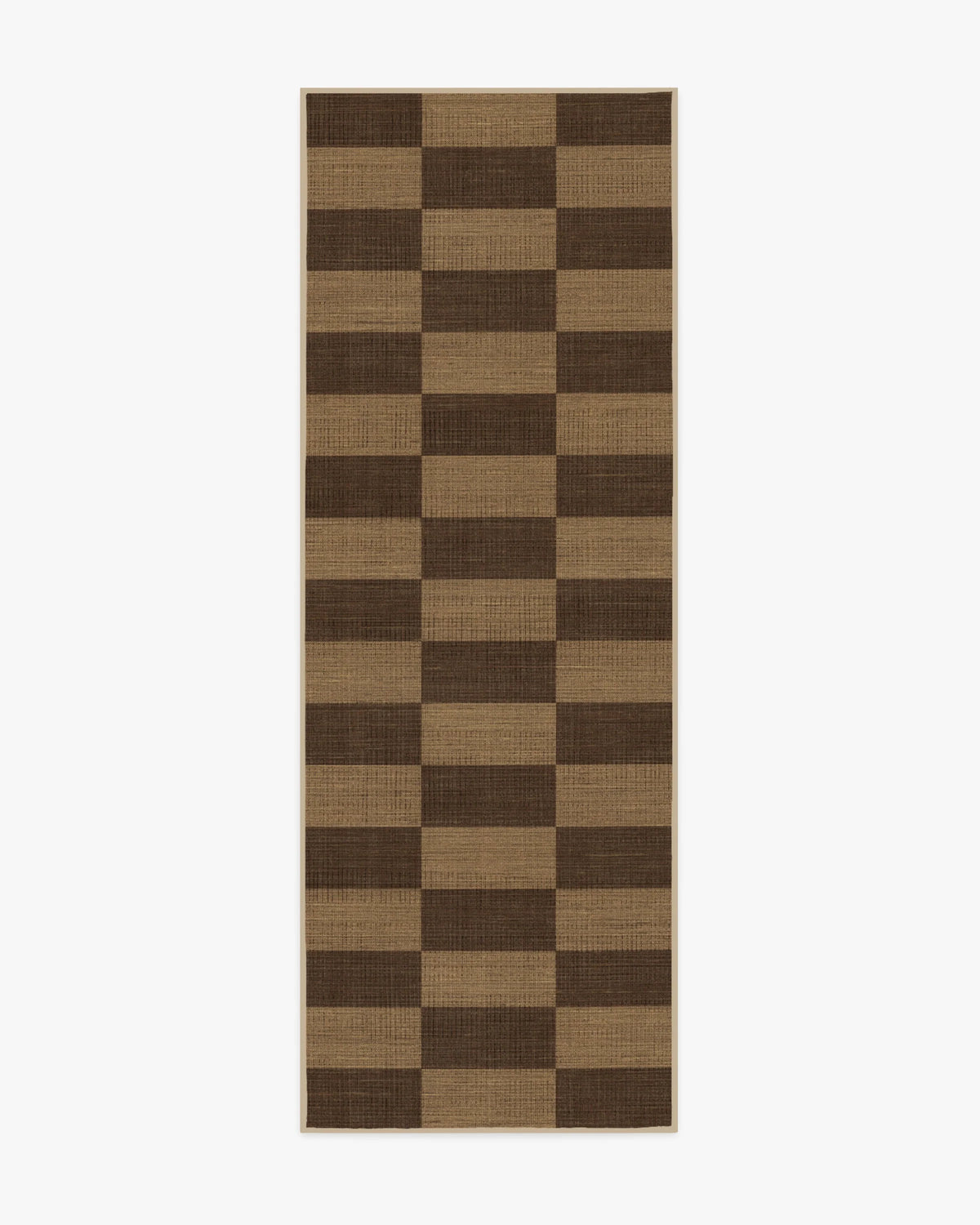 Yates Check Brown Re-Jute Rug by Architectural Digest