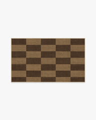 Yates Check Brown Re-Jute Rug by Architectural Digest