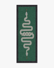 Venom Emerald Flatwoven Rug by Jonathan Adler