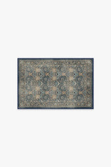 Honeysuckle & Tulip Indigo Flatwoven Rug by Morris & Co.