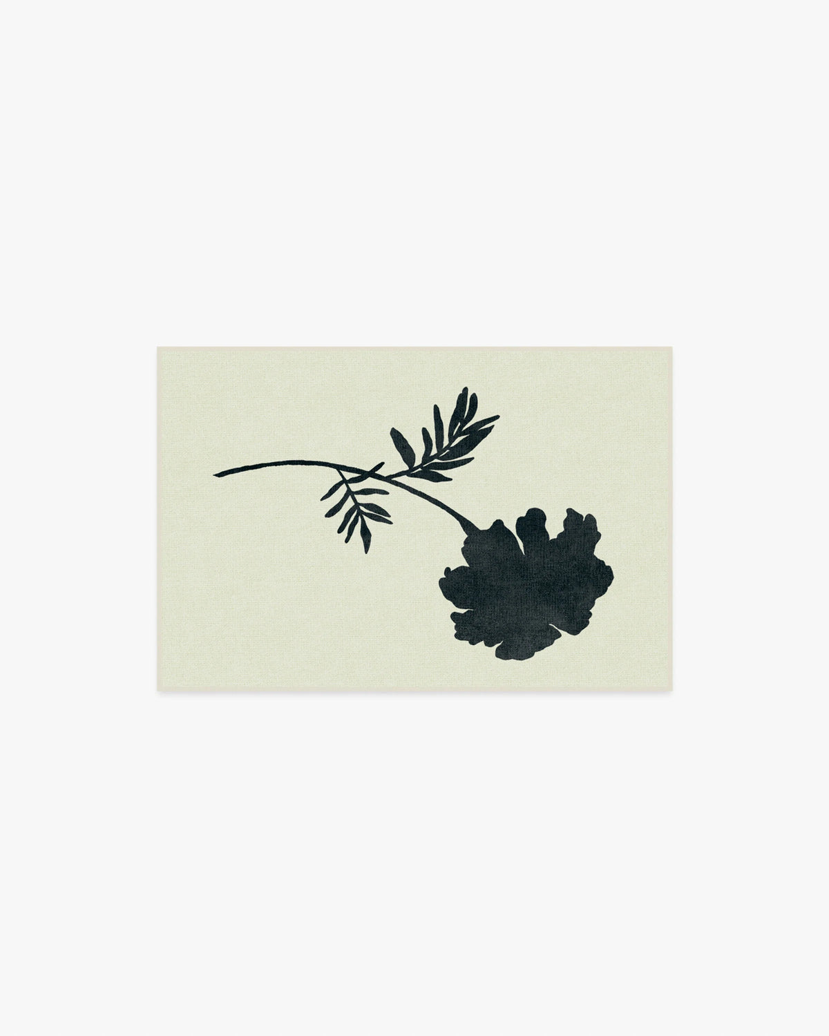 Temple Silhouette Ivory & Charcoal Flatwoven Rug by The Local Project