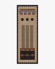 Kasi Black & Tan Flatwoven Rug by Architectural Digest
