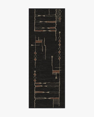 Nisa Ink Black Flatwoven Rug by Architectural Digest