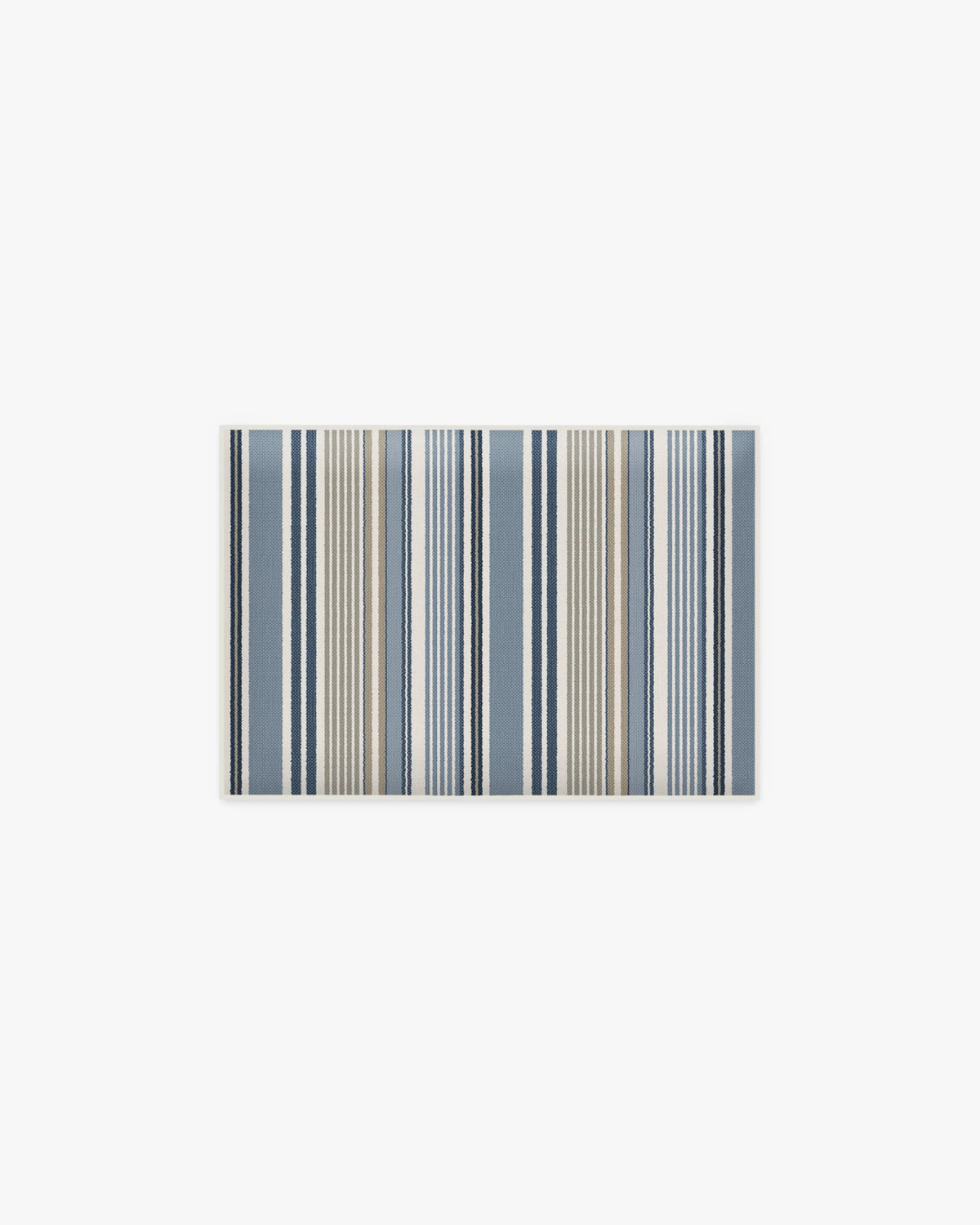 Tropez Stripe Blue & Natural Bath Mat