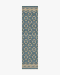 Newport Slate Blue Re-Jute Rug by Gray Malin