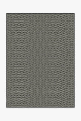 Halo Diamond Black Outdoor Rug