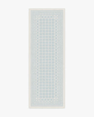 Palm Beach Powder Blue Flatwoven Rug by Gray Malin