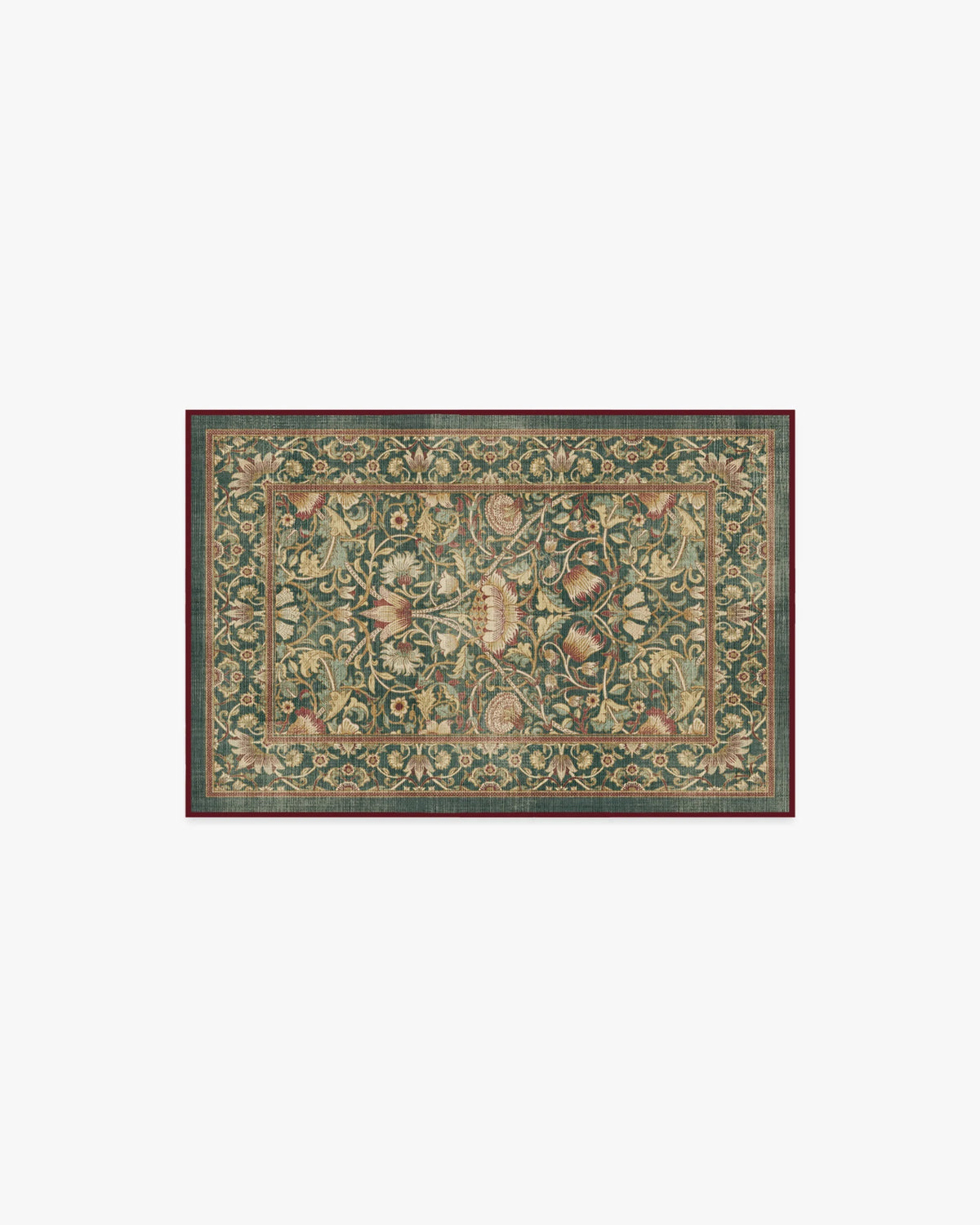 Lodden Soft Evergreen & Gold Rug by Morris & Co.